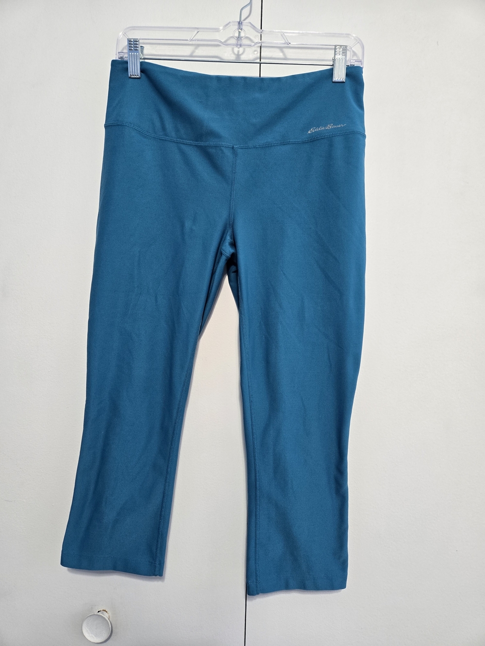 Eddie Bauer Women's Teal Capri‎ Leggings Size M High Rise Active Yoga Pants